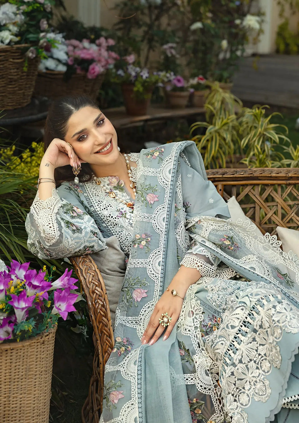 ELAF | SAMAA |UNSTITCHED LAWN 3PC