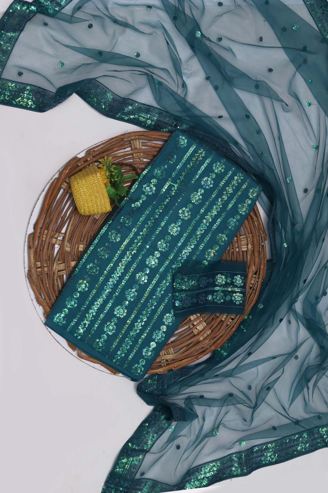 Luxury Party wear collection heavy sequins embroidery dress