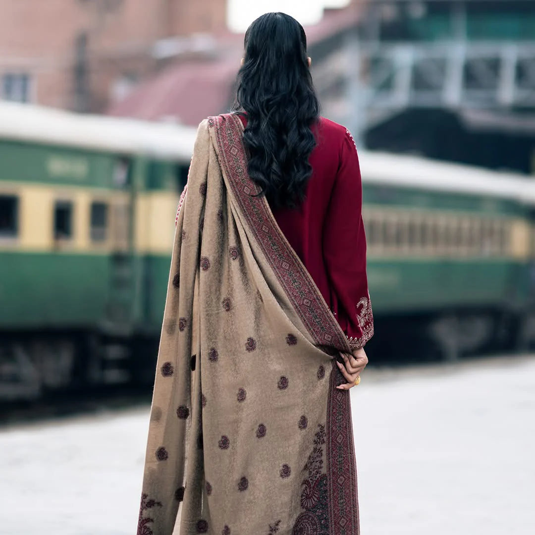 IZEL 3PC LAWN 90/88 AIR-JET UNSTITCHED EMBROIDERED SHIRT WITH TROUSER AND MONARK DUPATTA