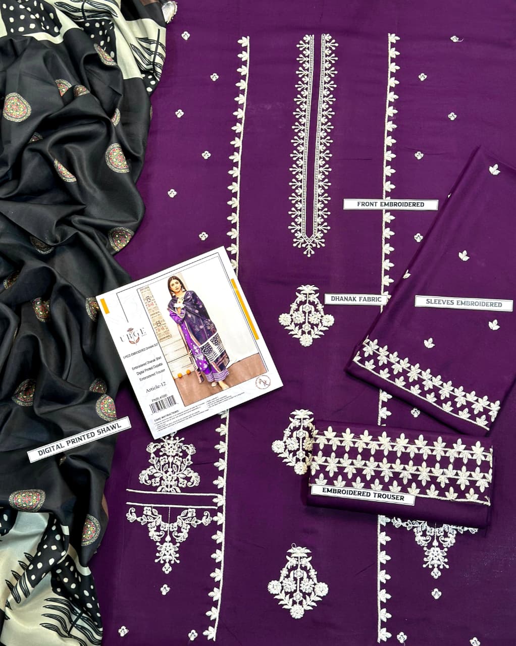 *BRAND NAME : URGE*_
CATEGORY : DHANAK 3PC Embroidered*