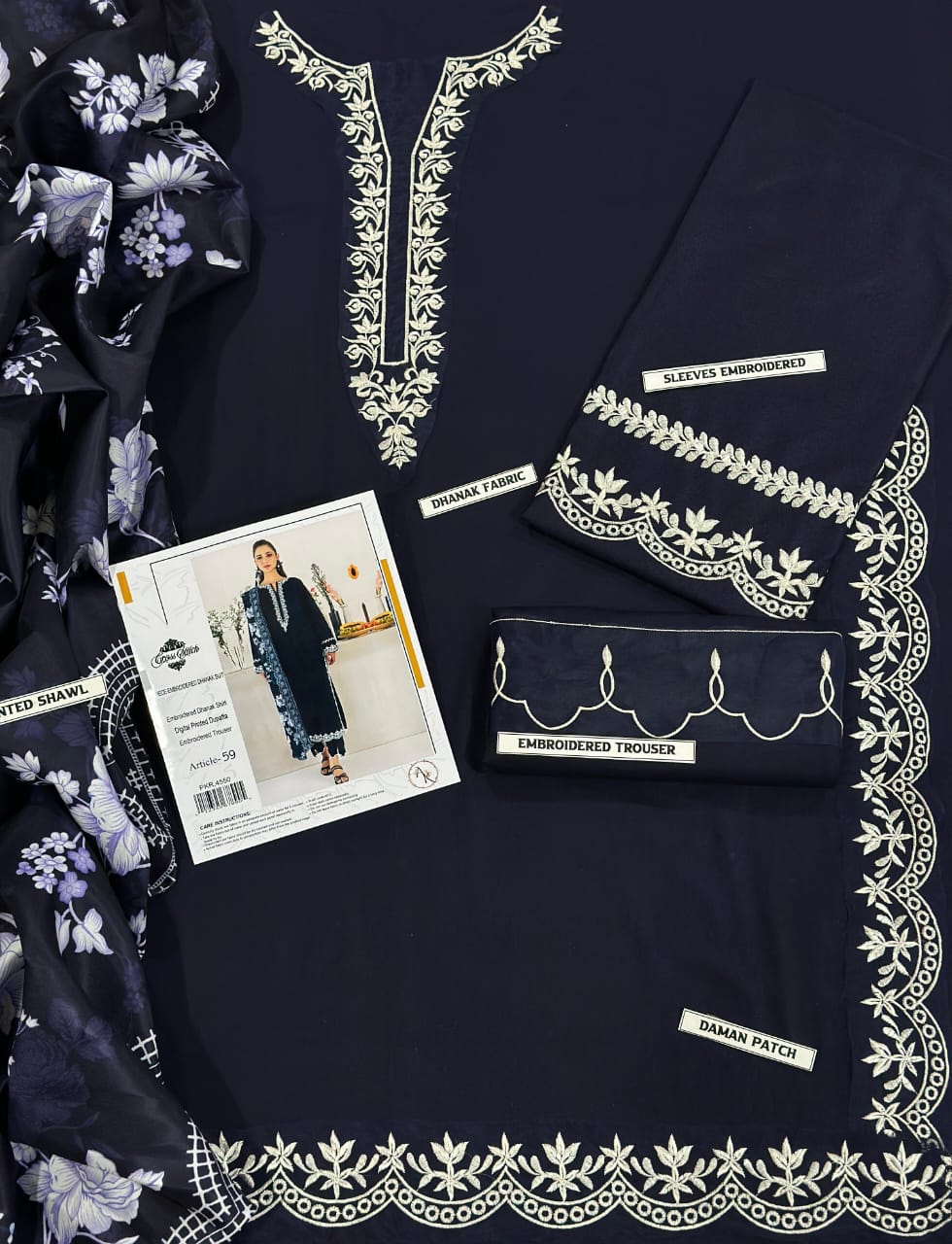 *BRAND NAME : URGE*_
CATEGORY : DHANAK 3PC Embroidered*