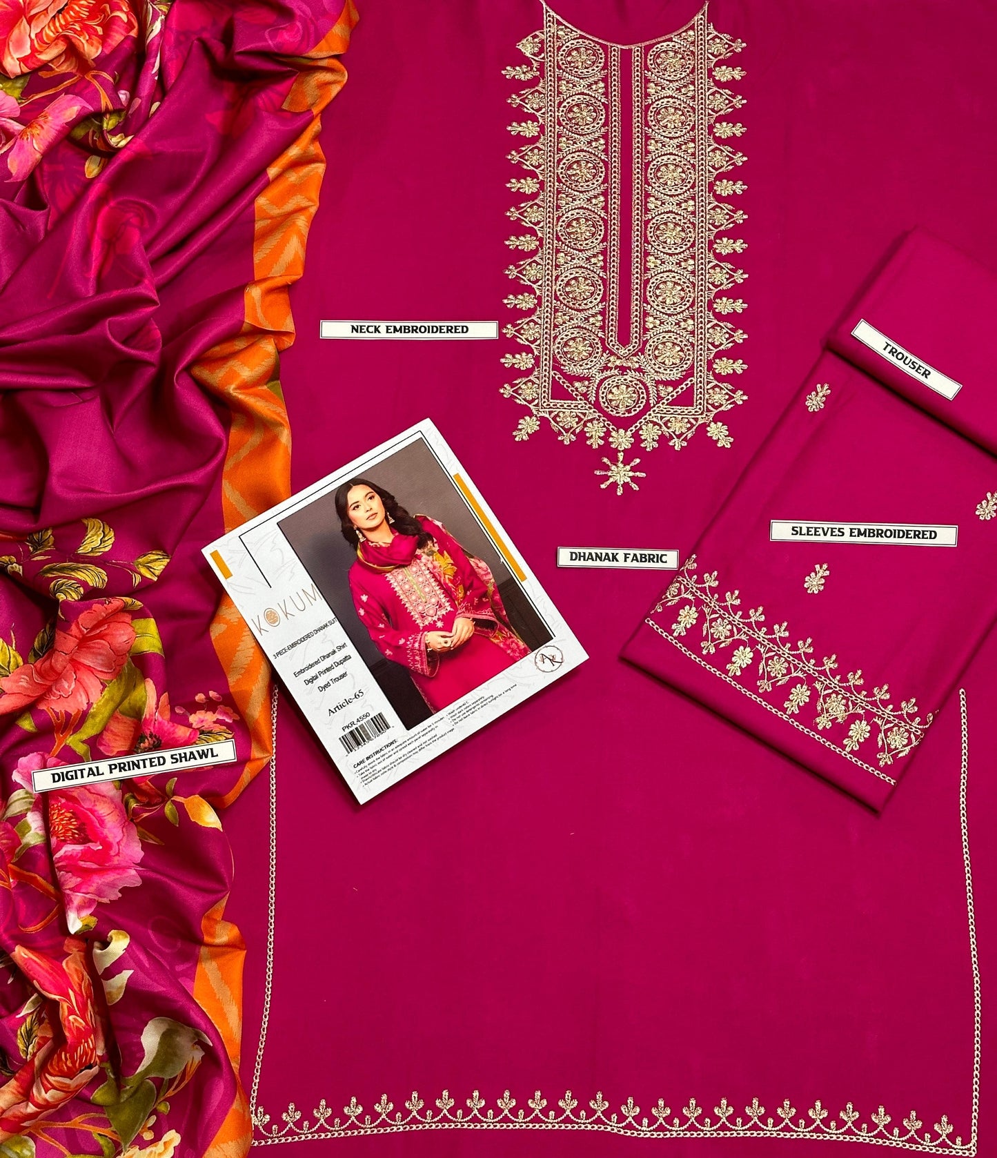 *BRAND NAME : URGE*_
CATEGORY : DHANAK 3PC Embroidered*