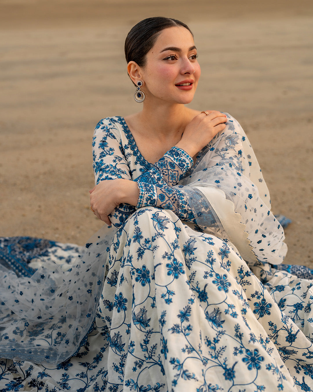 Faiza saqlain summer collection hit Code e on Fine Quality Lawn with Chiffon Emb Dopatta*