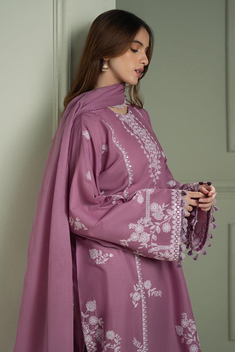 CROSS STITCH LUXURY WINTER UNSTITCHED EMBROIDERED 3PC WITH Lawn 90/70 EMBROIDERED SHAWL