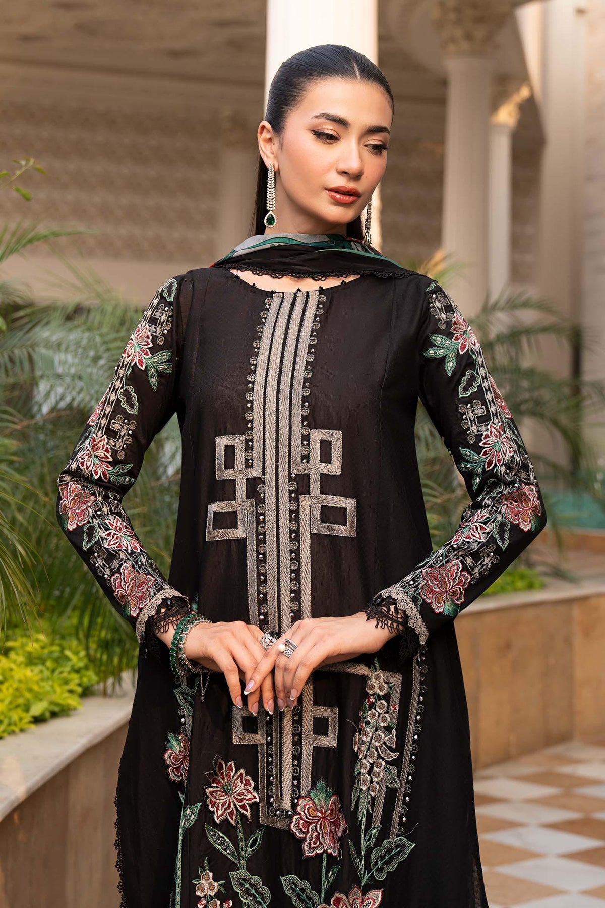 3 Piece Unstitched Embroidered