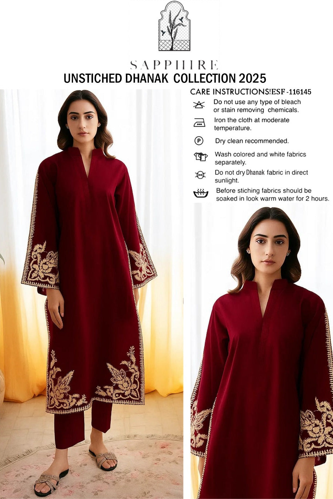 Two Piece*  
Code:313
**100% FULL DYED Premium DHANAK