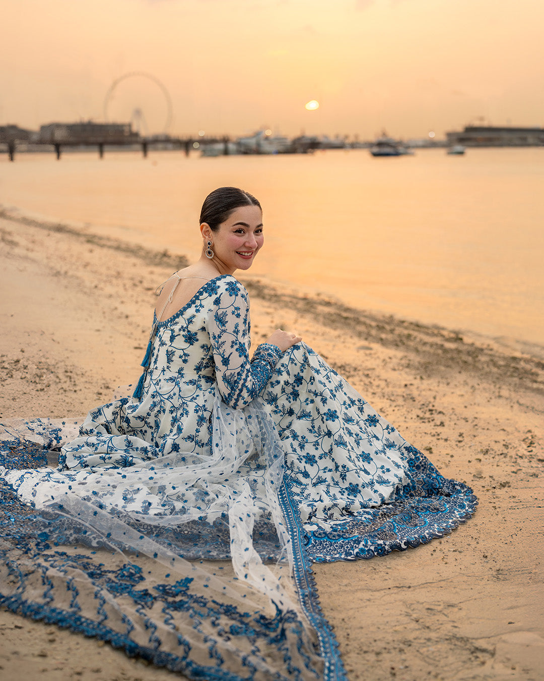 Faiza saqlain summer collection hit Code e on Fine Quality Lawn with Chiffon Emb Dopatta*