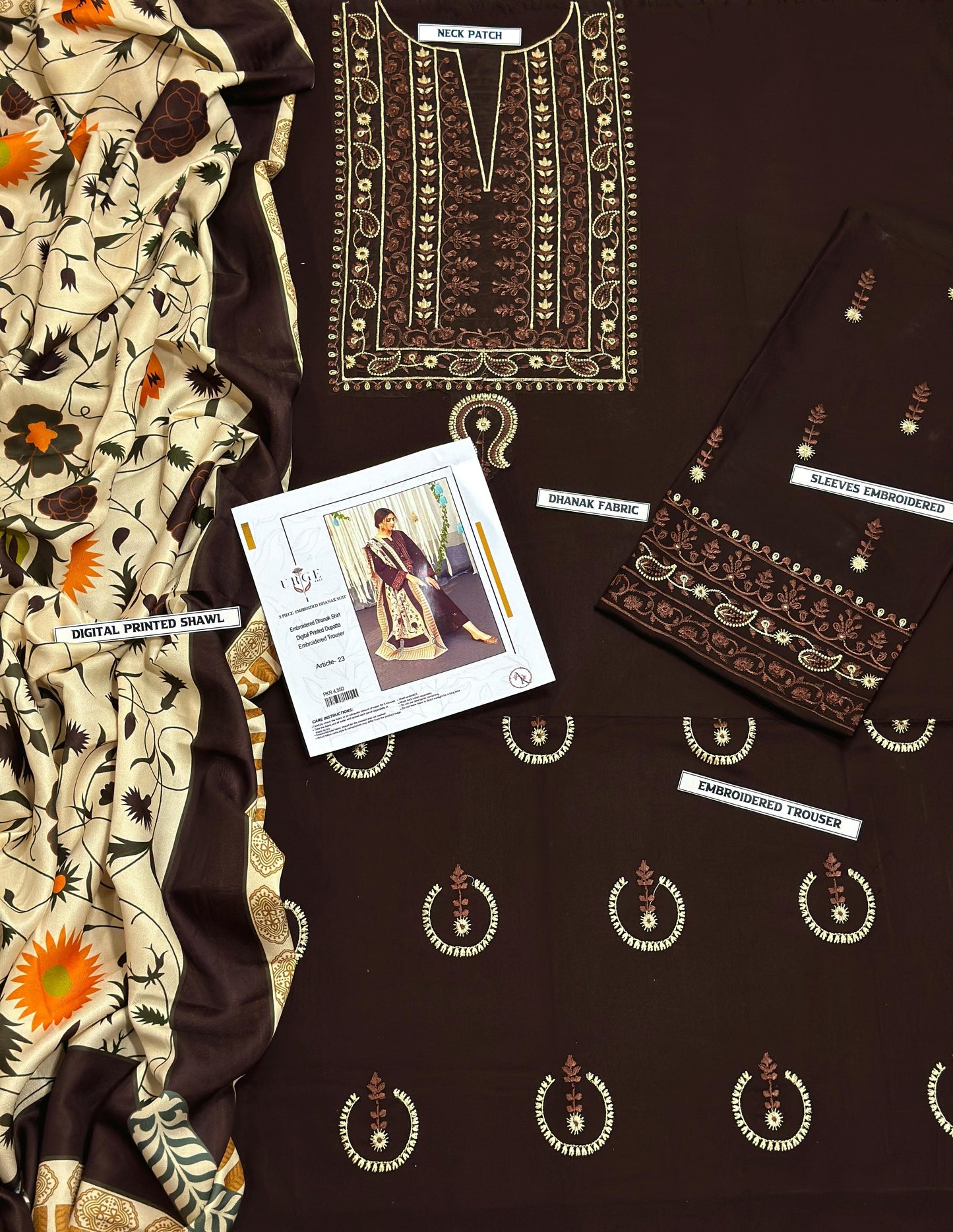 *BRAND NAME : URGE*_
CATEGORY : DHANAK 3PC Embroidered*