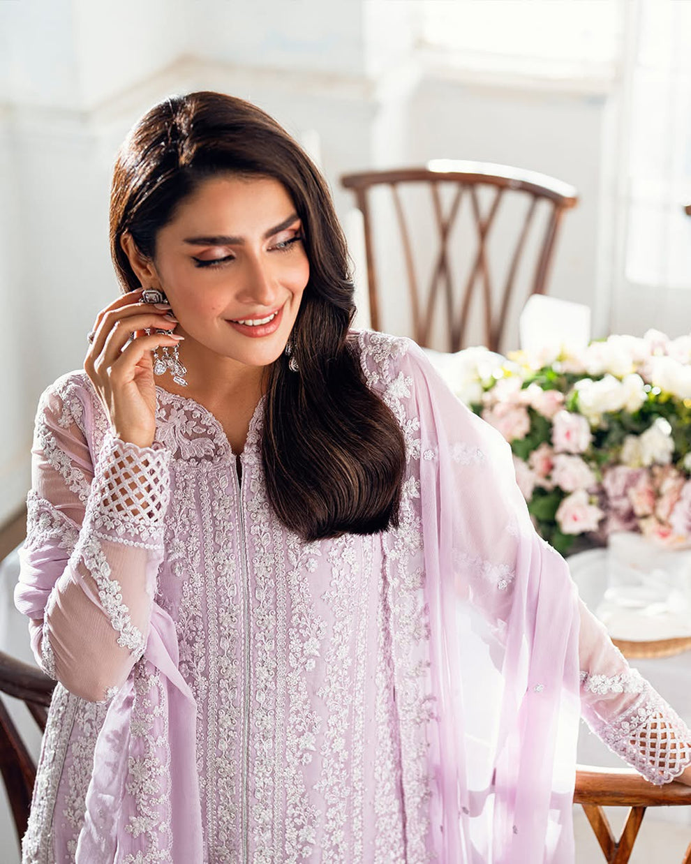AZURE UNSTITCHED CHIFFON WEDDING AND PARTY WEAR COLLECTION