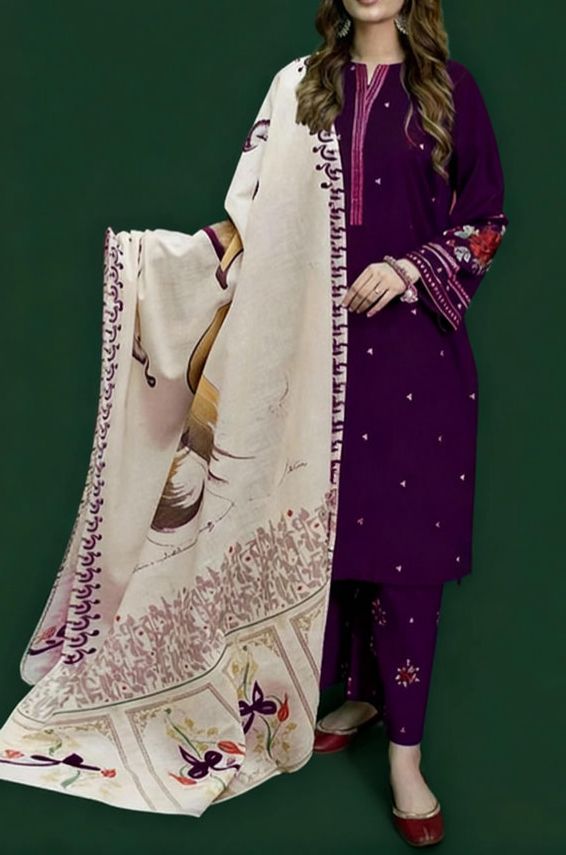 *BRAND NAME : URGE*_
CATEGORY : DHANAK 3PC Embroidered*