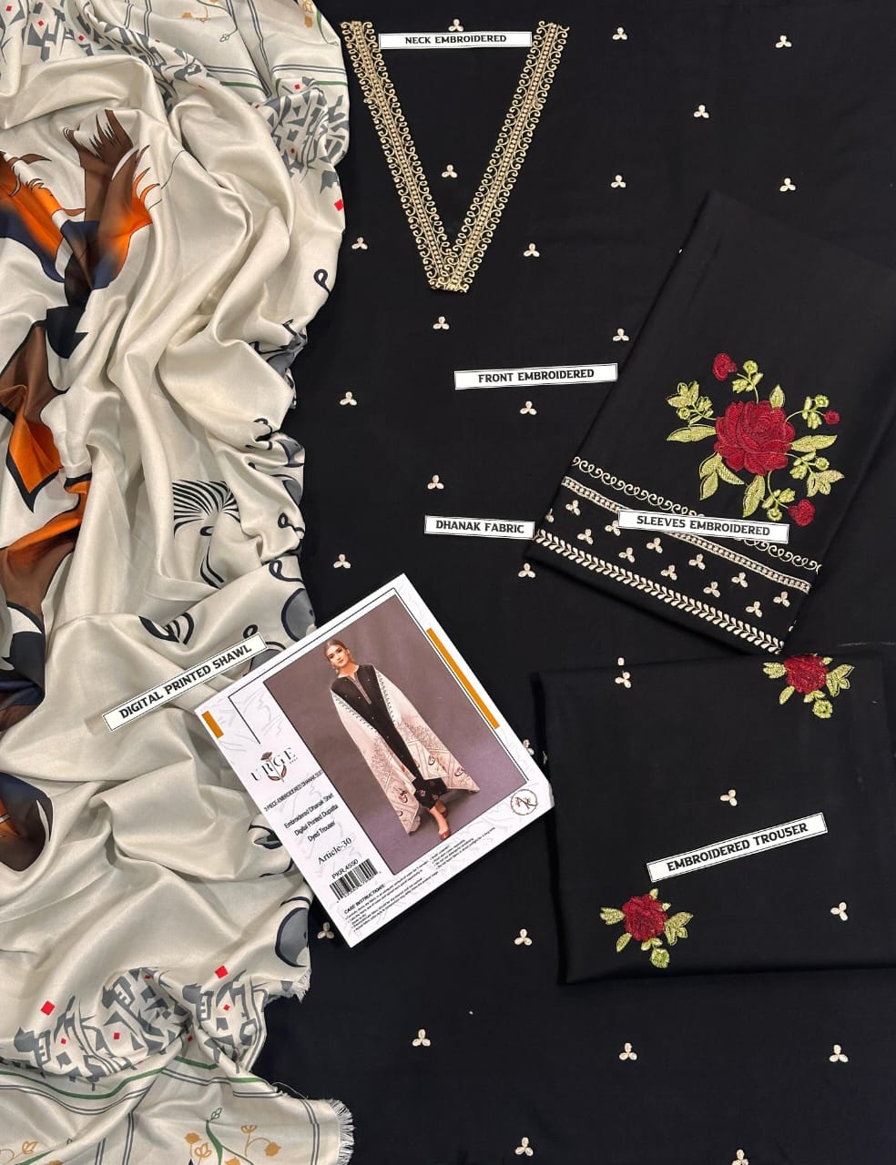 *BRAND NAME : URGE*_
CATEGORY : DHANAK 3PC Embroidered*