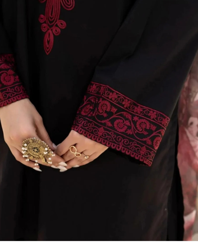 Zullbury 3Pc lawn 90/70 With Heavy Embroidery