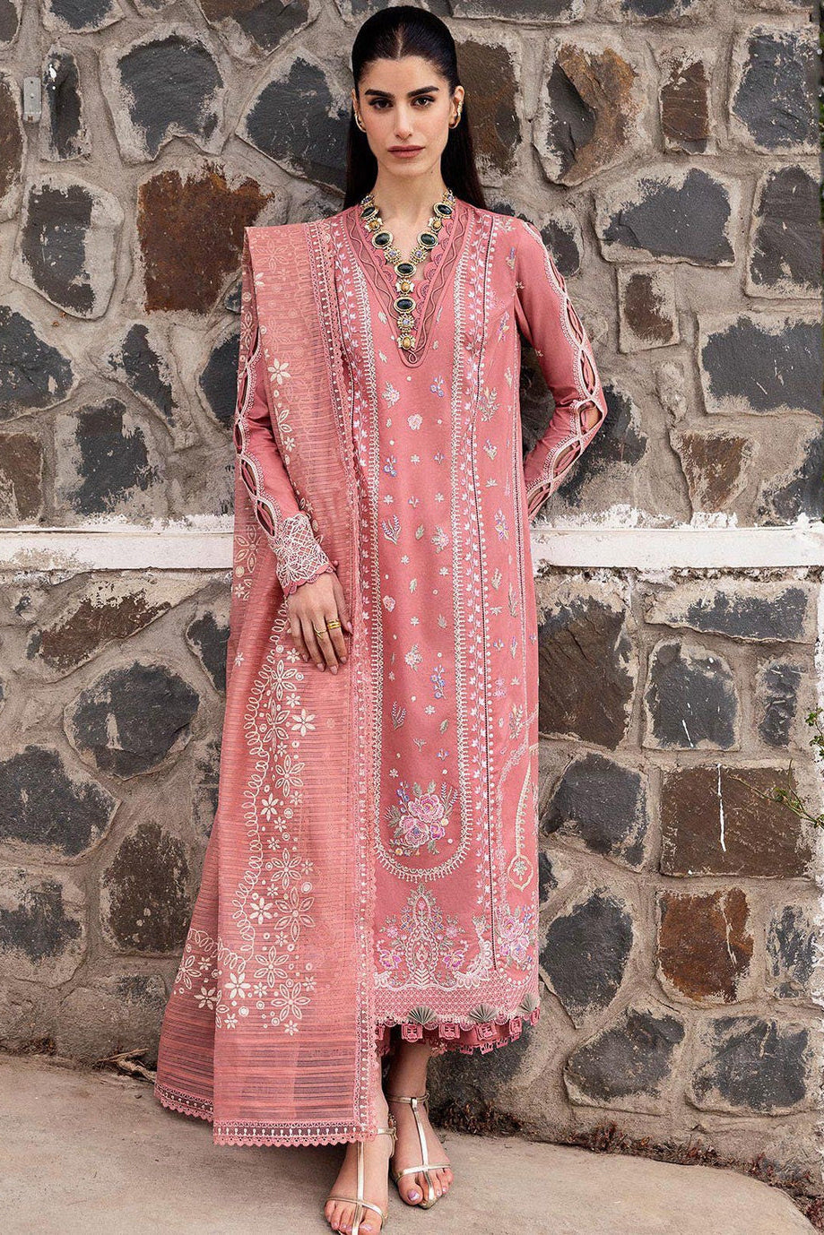 QALAMQAR 3PC UNSTITCHED SUMMER