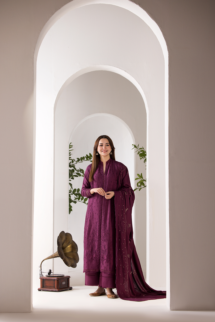 SOBIA NAZIR WINTER DHANAK UNSTITCHED 3PC WITH EMBROIDERED DHANAK SHAWL