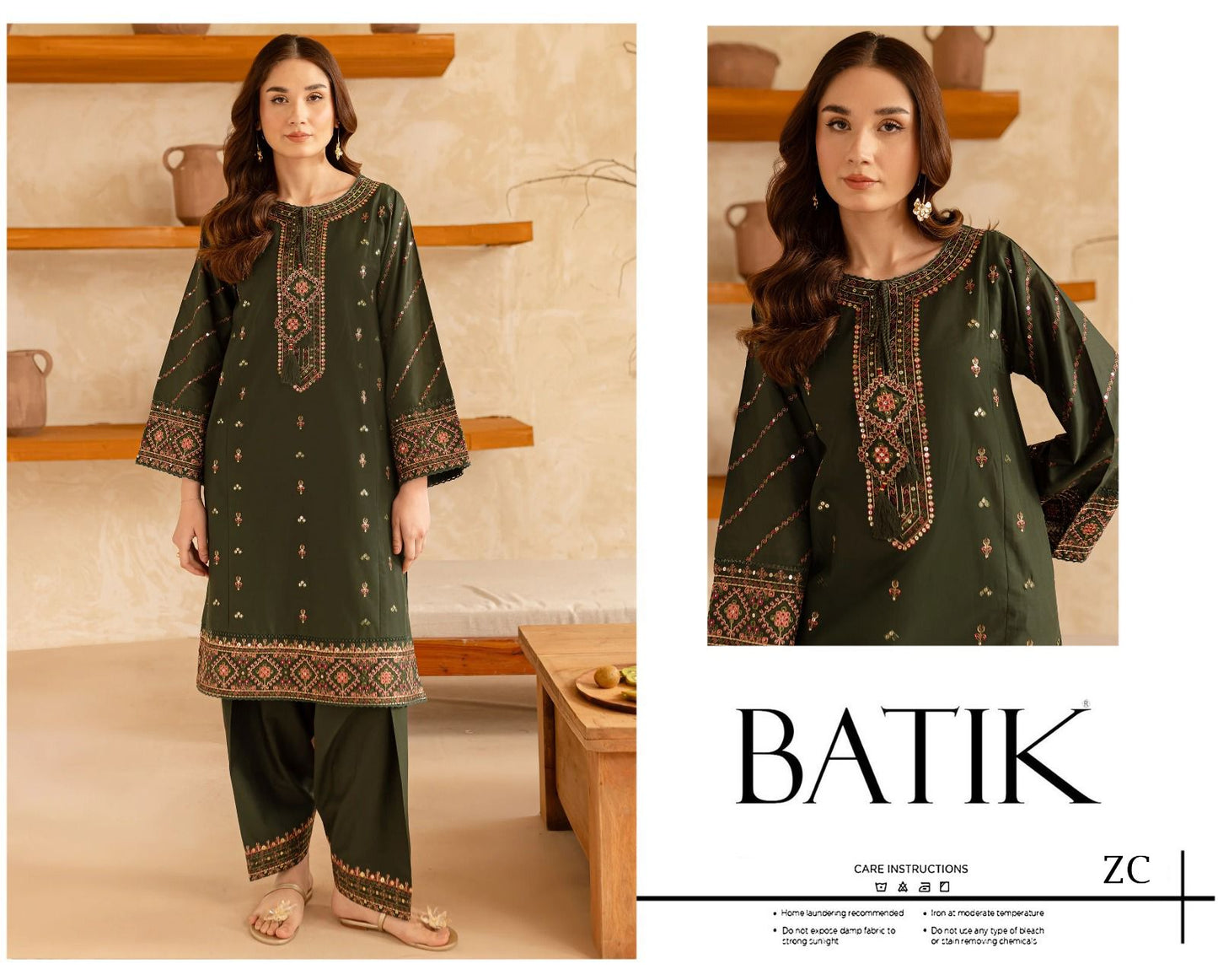 *Batik Two Piece*  
Code:01
**100% FULL DYED Premium DHANAK