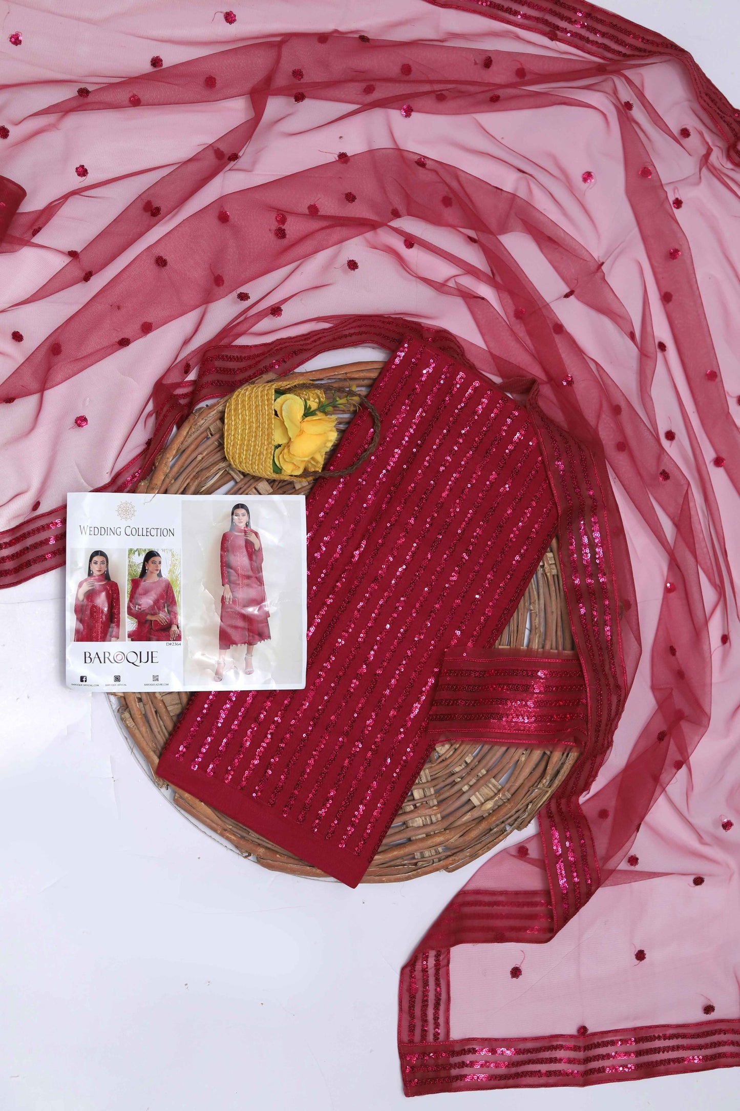 Luxury Party wear collection heavy sequins embroidery dress