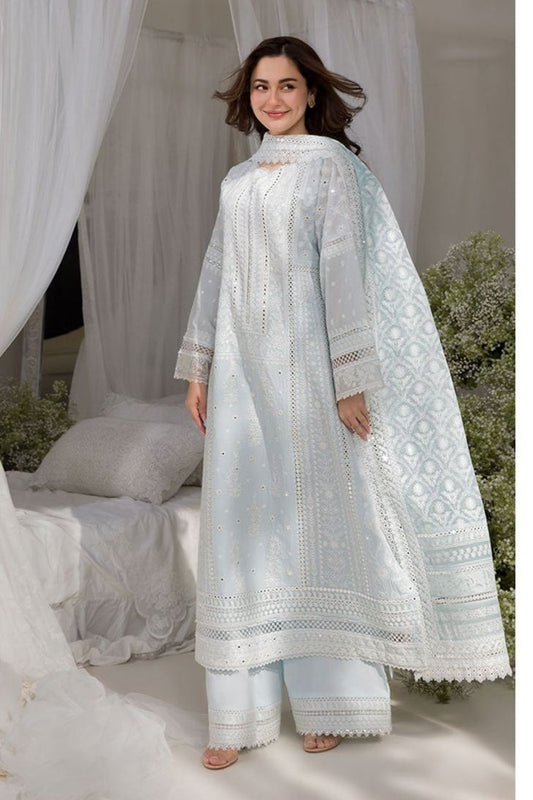 *_Sobia Nazir 1161_*
*Stuff: Best Quality Pure Airjet lawn 90/70*