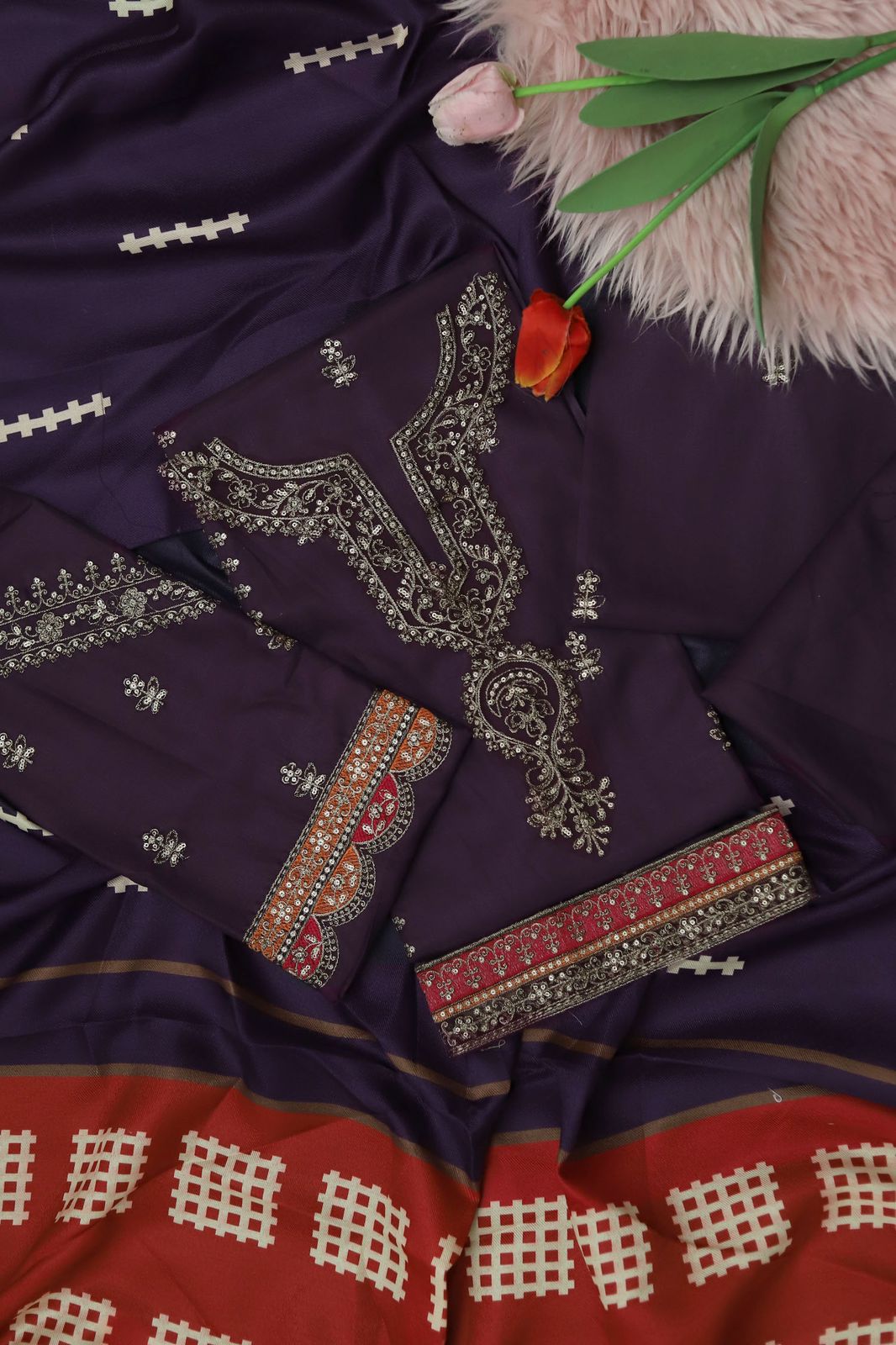 Maria-b hit code in Dhanak fabric premium quality