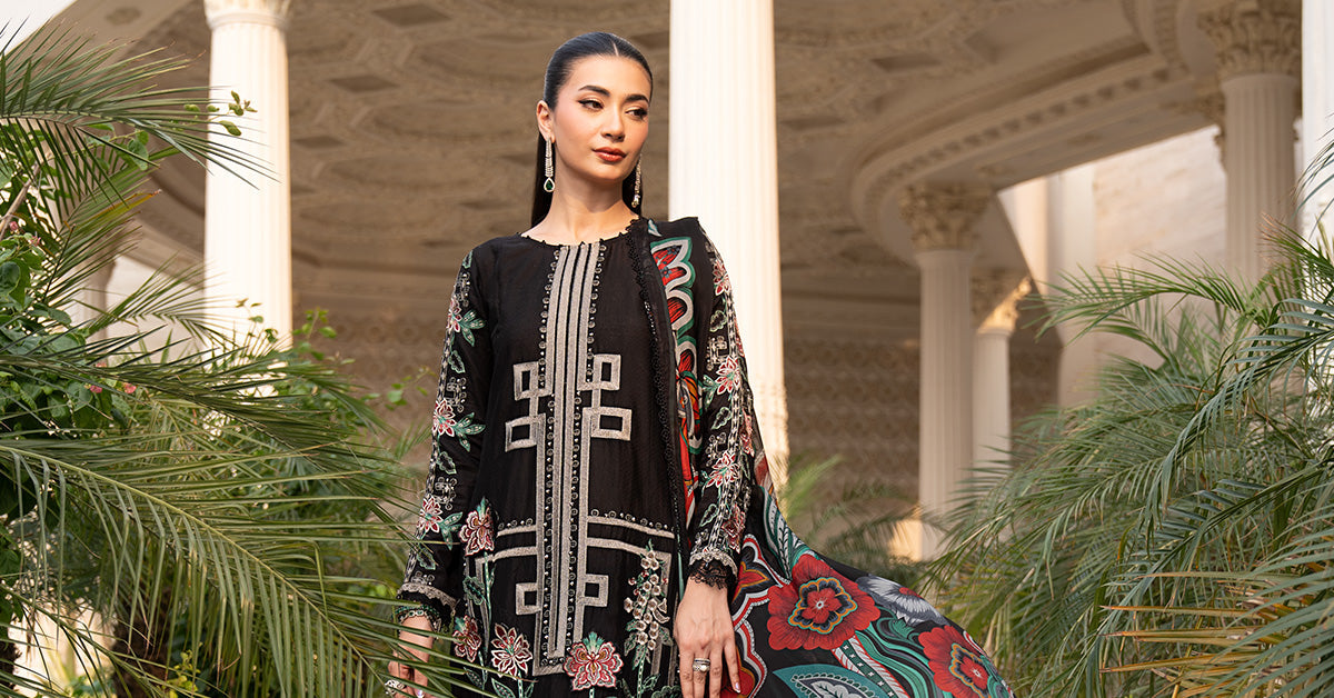 3 Piece Unstitched Embroidered