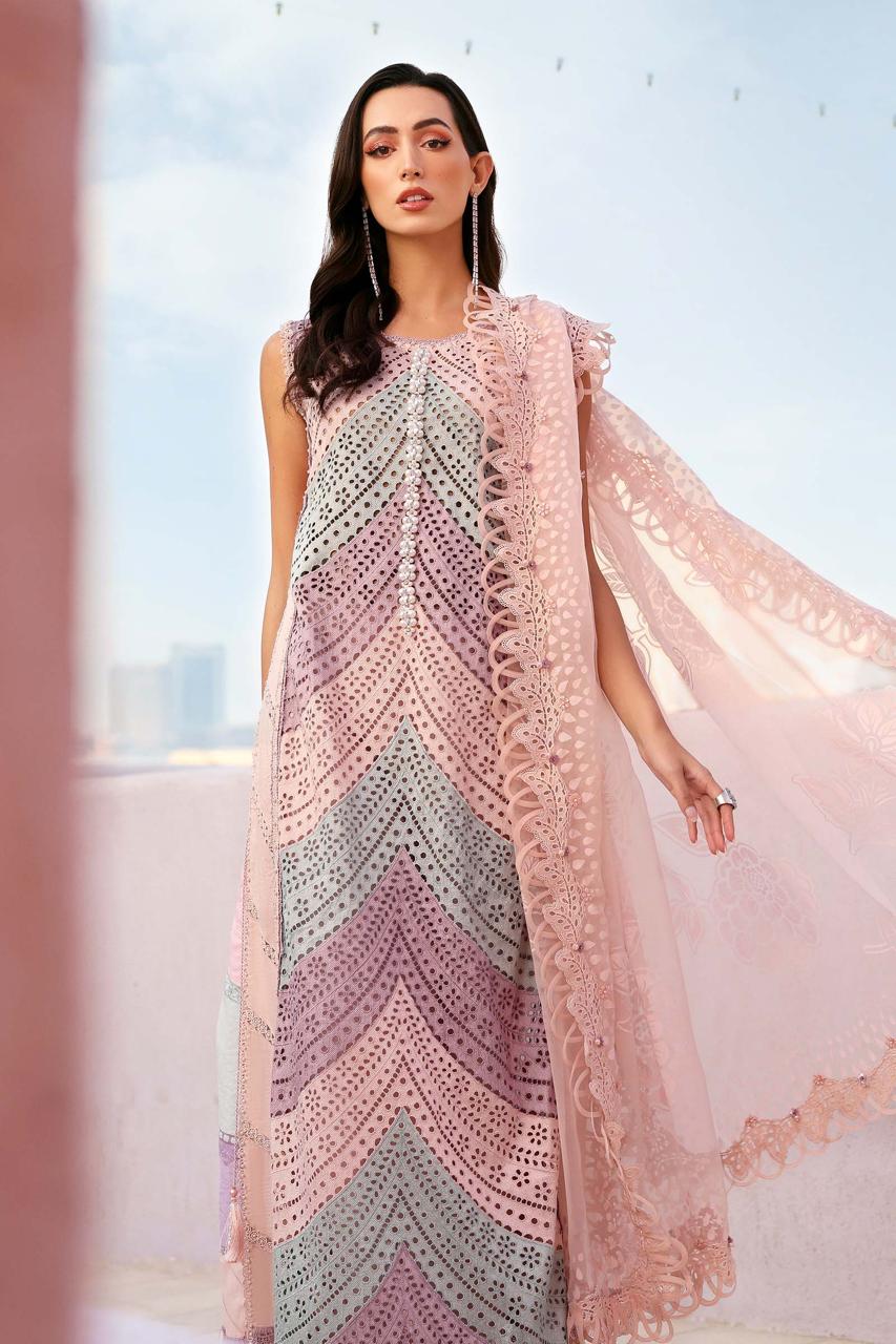 MARIA.B/HAVEY EMBROIDERED/3PC LUXURY LAWN