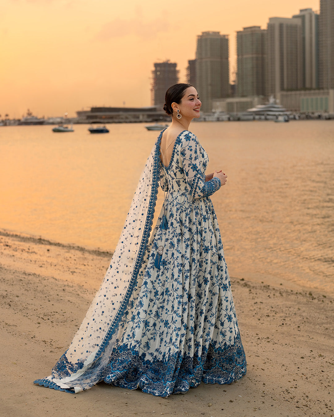 Faiza saqlain summer collection hit Code e on Fine Quality Lawn with Chiffon Emb Dopatta*