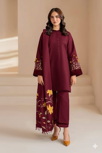 *BRAND NAME : URGE*_
CATEGORY : DHANAK 3PC Embroidered*