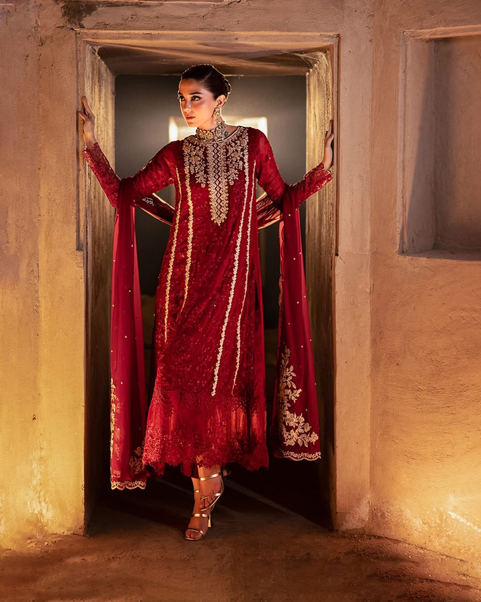 AZURE UNSTITCHED CHIFFON WEDDING AND PARTY WEAR COLLECTION