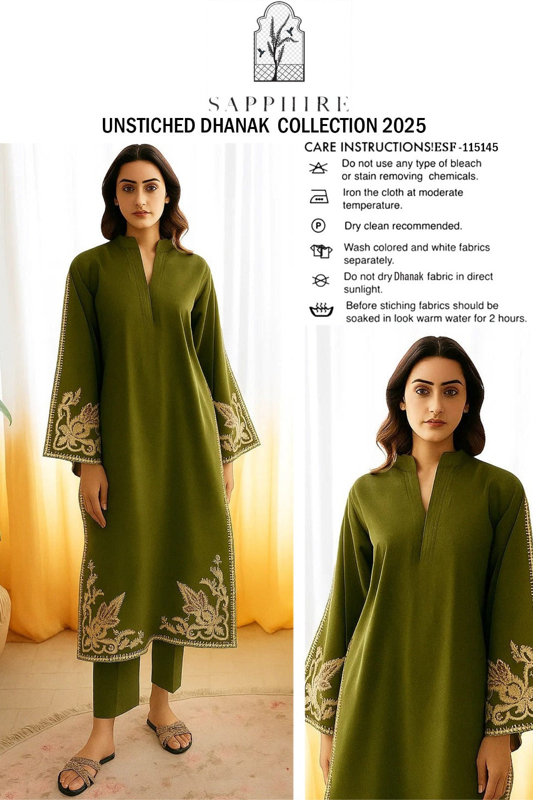 Two Piece*  
Code:313
**100% FULL DYED Premium DHANAK